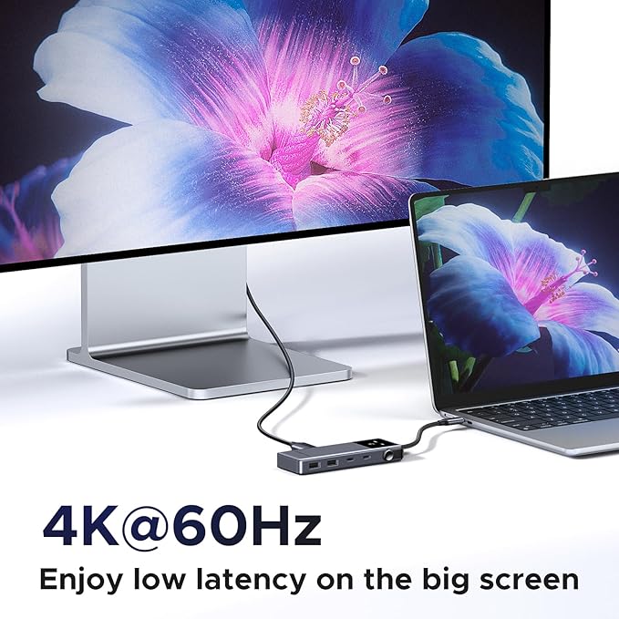 UGREEN Uno 6 in 1 USB-C Hub with 10Gbps USB-C & USB-A Data Ports 4K@60Hz HDMI for MacBook Pro/Air, iPad Pro, Surface, XPS, Thinkpad and More.