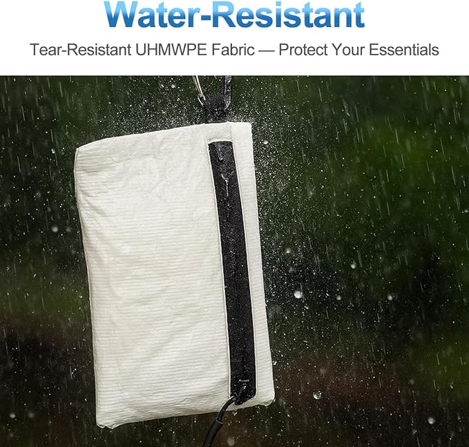 DIY Customizable Mini Travel Pouch, Ultralight Water-Resistant Money Pouch with YKK Zipper, Tear-Resistant Paper-Like Material, Travel Organizer for Credit Cards, ID, Cash, Small Items