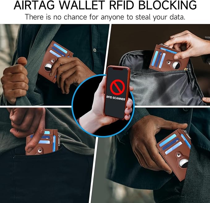 FALAN MULE Slim Minimalist Front Pocket Wallet, RFID Blocking Card Holder Wallet