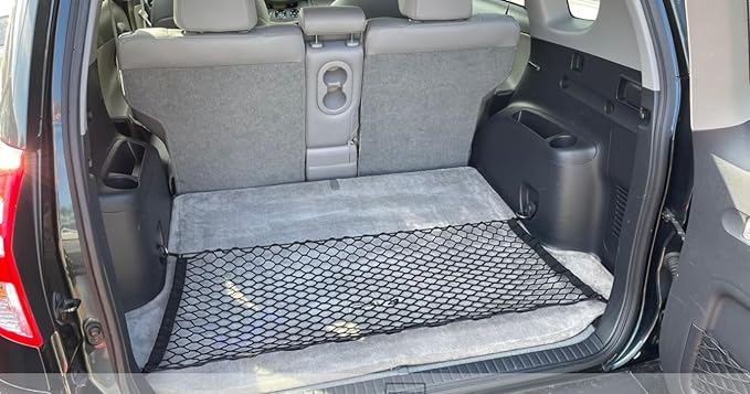 Rear Trunk Organizer Cargo Net for Toyota RAV4 2006-2018 - Floor Style Cargo Net for SUV - Premium Mesh Elastic Car Trunk Organizer Vehicle Carrier Storage-Compatible with Toyota RAV4