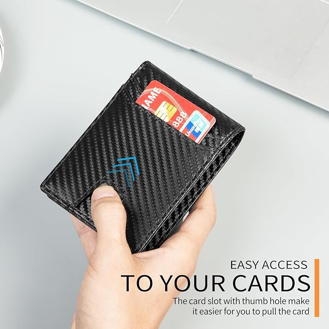 SENDEFN Wallet for Men RFID Blocking Bifold Leather Credit Card Holder