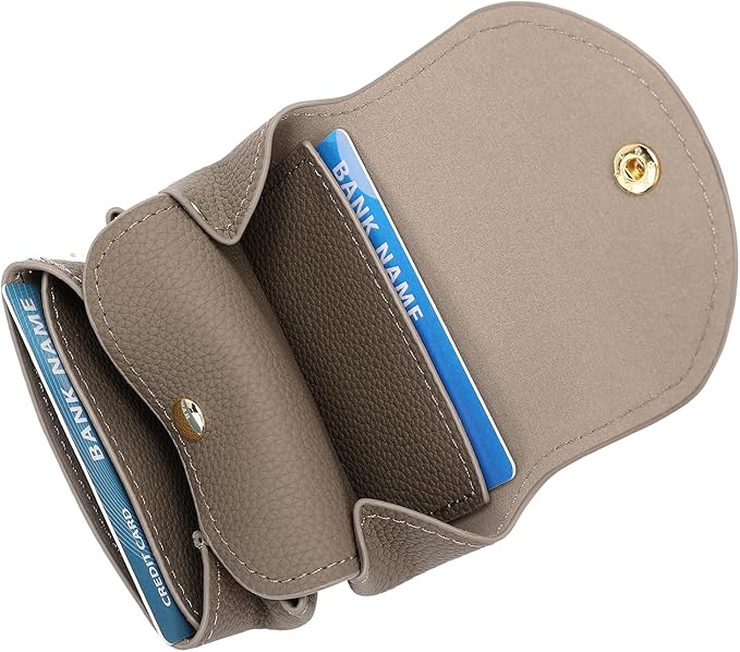 SENDEFN Leather Coin Purse for Women Small 3 Cash Change Pouch Holder Wallets
