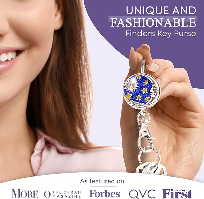 Women’s Bag Charm Key Finder, Car Keychain Hook, Cute Purse Organizer & Tote Bag Accessories, Gifts for Mom - Original