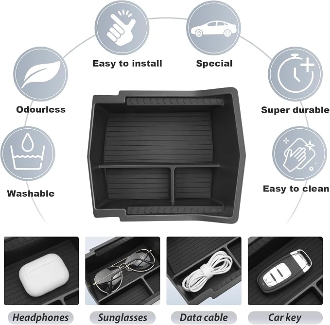 SKTU for 2025 2026 Subaru Forester Accessories Center Console Organizer for 2025 2026 Subaru Forester (Base/Premium/Sport/Limited/Touring) Console Tray 2025 2026 Forester ABS Middle Console Organizer