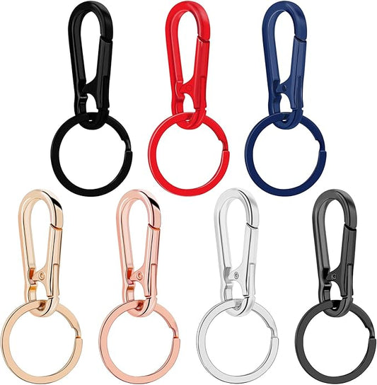 Metal Keychains for Women Men, Key Chain Ring Clip Holder Organizer for Home Car, Cut Keyring Accessories