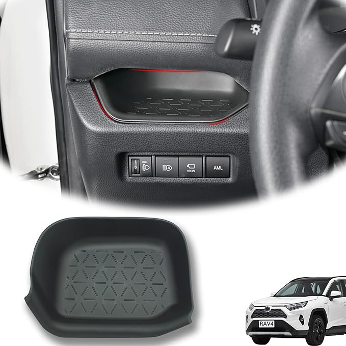 for RAV4 Driver Storage Box Organizer Mat Driver's Interior Insert Tray Center Console Organizer Tray Compatible with Toyota RAV4 2022 Accessories 2021 2020 2019 - Non-Slip Anti-Dust
