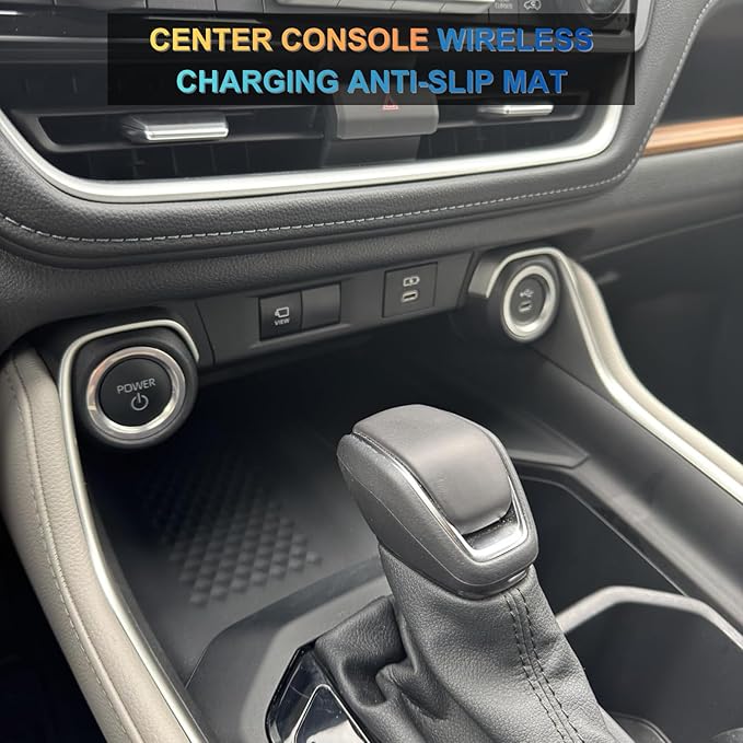 3Pcs Grand Highlander Center Console Accessories for 2026 2025 2024 Toyota Grandhighlander Screen Dashboard Organizer - Middle Console Divider & Wireless Charging Anti-Slip Mat Protector Interior