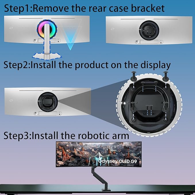 OLED Odyssey G9 Mount Compatible with Samsung OLED Odyssey G9 49'' Monitor(Fits LS49CG954SNXZA,LS49CG932SNXZA,LS49DG934SNXGO,LS49DG956SNXGO)