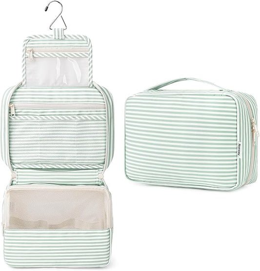 Narwey Small Hanging Travel Toiletry Bag for Women, Travel Bag for Toiletries, Makeup Bag Organizer Cosmetic Bags Make Up Bags for Girls