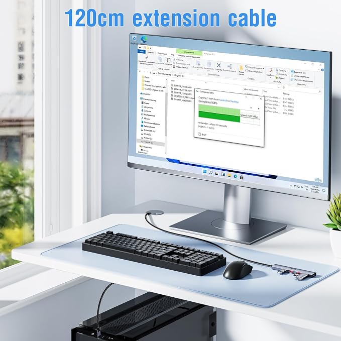 ICZI USB 3.2 Hub 10Gbps 4 Port USB3.2 Gen 2 Splitter with 4FT Cable for Laptop, Desktop PC, Xbox, PS5, iMac, Surface Pro, Xps