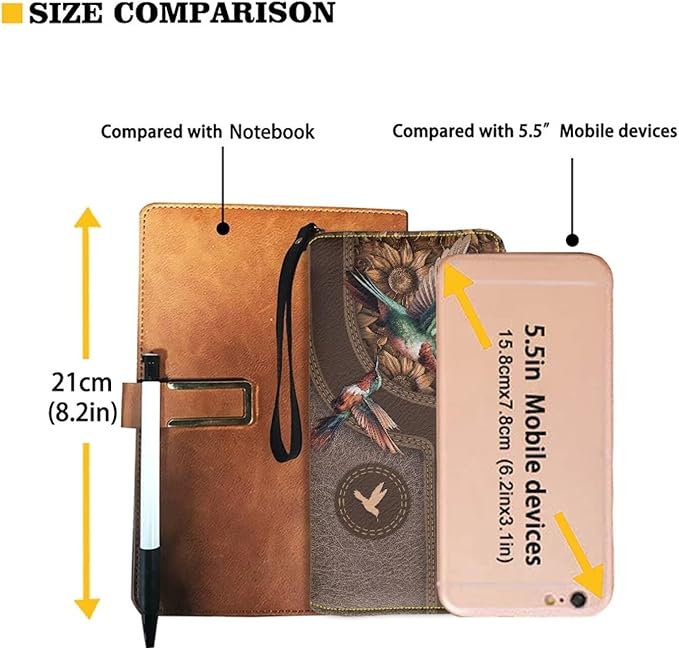 Bulopur Custom Name Wallet for Women Hummingbird Zip Around Wristlet Purses PU Leather Waterproof Minimalist Wallet Long Handbags Coin Cash Holder for Travel Shopping Work