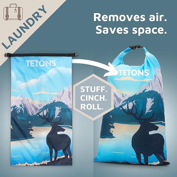 Large Compression Packing Cubes for Travel-Packing Cube Luggage Organizers 7 Piece Set for Checked Luggage-Ultralight, Expandable/Compression Bags by TRIPPED Travel Gear (National Parks)