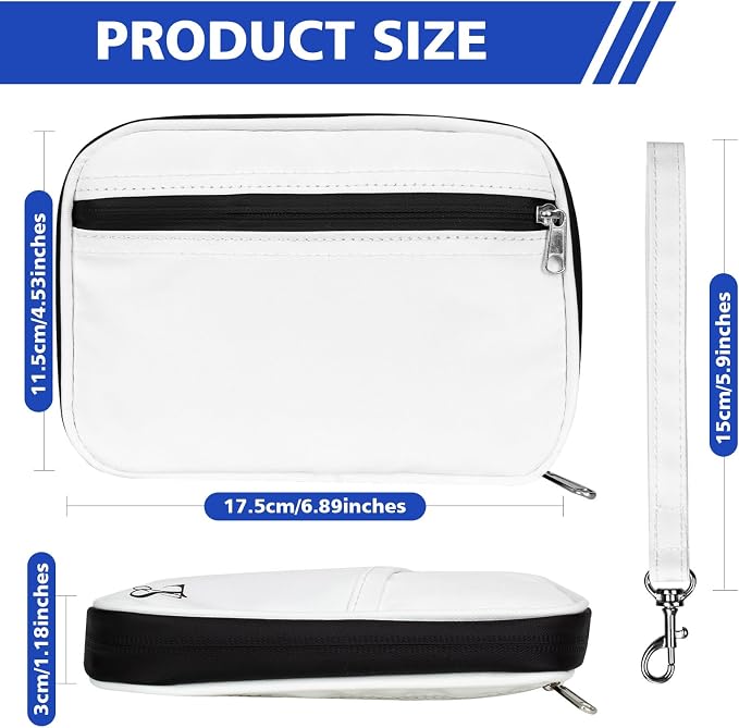 Passport Holder for Travel Women Men RFID Blocking Passport Wallet Waterproof Lightweight Document Organizer Pouch Bag Zipper Portable Case for Cards, ID, Money (White, 6.9"x4.5")