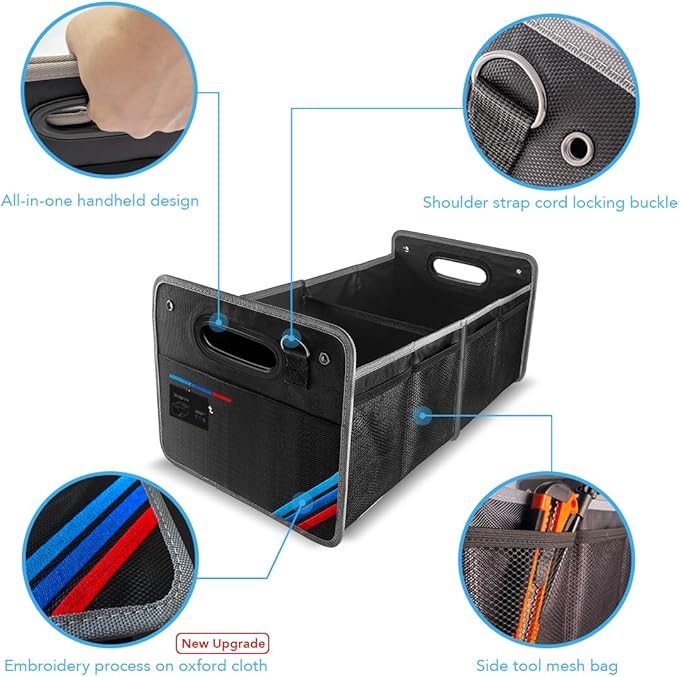 Car Trunk Organizer, Waterproof Collapsible Portable Multipurpose Storage Box, Tool Grocery bag organizer, Organizer For X1 X3 X5 E30 Suv Garage Home