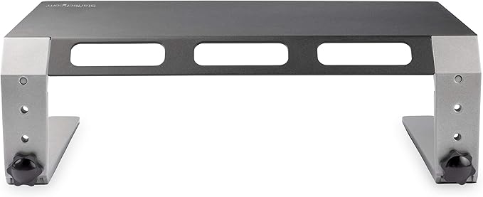 StarTech.com Monitor Riser Stand - for up to 32" (22lb/10kg) Monitor - Height Adjustable - Computer Monitor Riser - Steel and Aluminum (MONSTND)