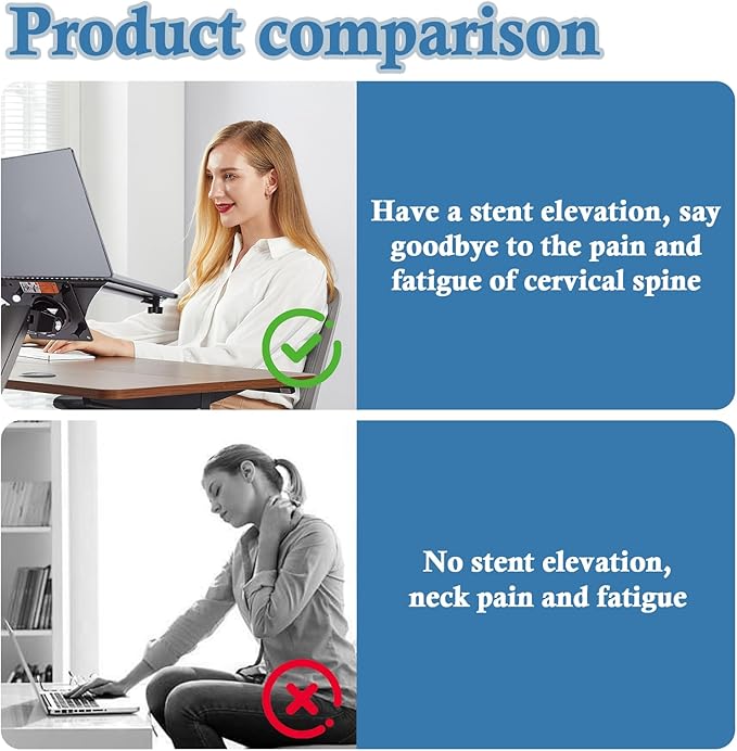 Laptop Stand Arm Mount Tray – Adjustable Ergonomic Desk Accessory, VESA-Compatible with Display Arms, Fits Laptops Up to 12lbs, Anti-Slip, Black
