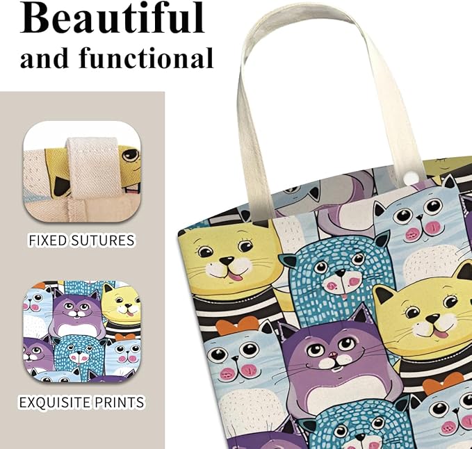Car Trash Can, Cute Car Trash Bag, Hanging Car Organizer and Storage Bag, Trash Bin for Car Accessories, Vehicle, Travelling, Camping Cute Cartoon Cats