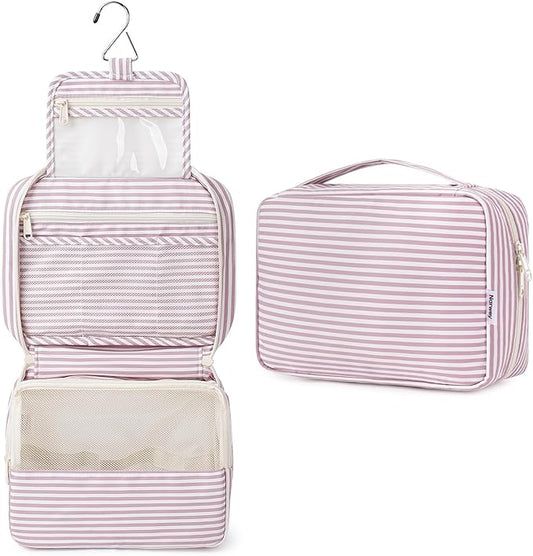 Narwey Small Hanging Travel Toiletry Bag for Women, Travel Bag for Toiletries, Makeup Bag Organizer Cosmetic Bags Make Up Bags for Girls