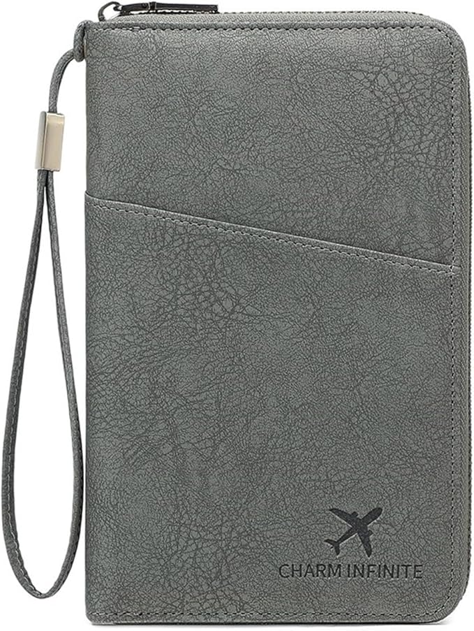 Passports Holder Travel Wallet with Rfids Blocking Document Organizers Case Holds Passports, Cards, Tickets, Cash Women Men Trav