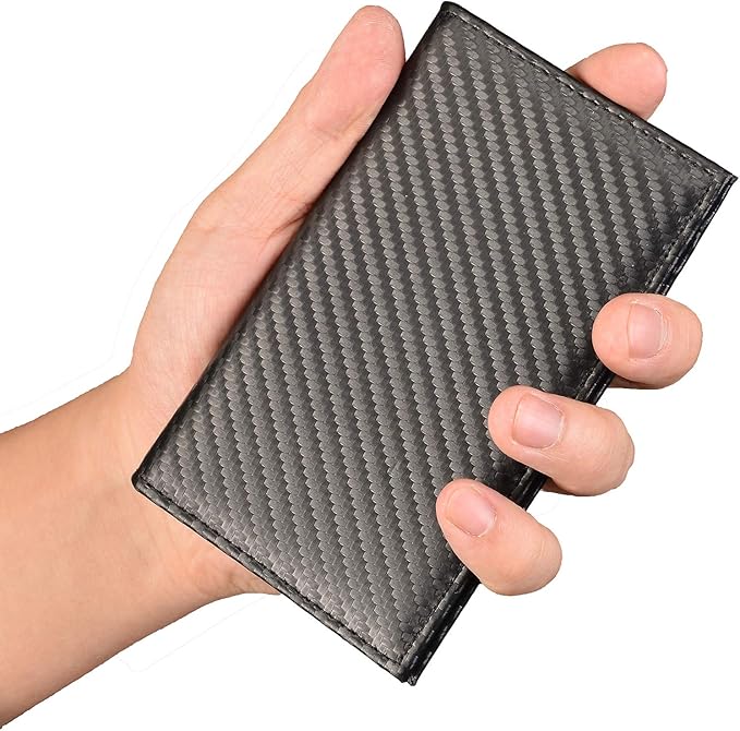 Slim Thin ID/Credit Card Holder RFID Genuine Leather Bifold Front Pocket Wallet