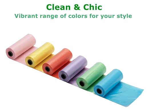 Ginsco 0.8 Gallons Disposable Trash Bags for Mini Car Trash Can, Portable Small Car Garbage Bags, Cars Accessories, Mini Trash Bags, Plastic Trash Bag for Cars/Home/Office (6 Rolls/90 Counts) Green