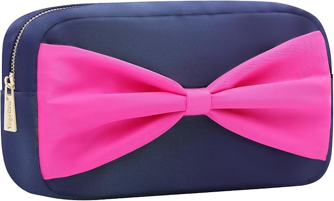 Travel Essentials Makeup Bag for Women Water-resistant Toiletry Organizer Nylon Cosmetic Pouch Preppy Stuff