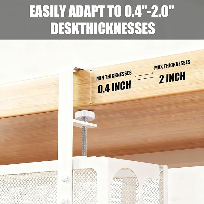 Under Desk Cable Management 27 inches Metal Cord Organizer No Drill Wire Management and Cord Organizer for Home Office Standing Desk