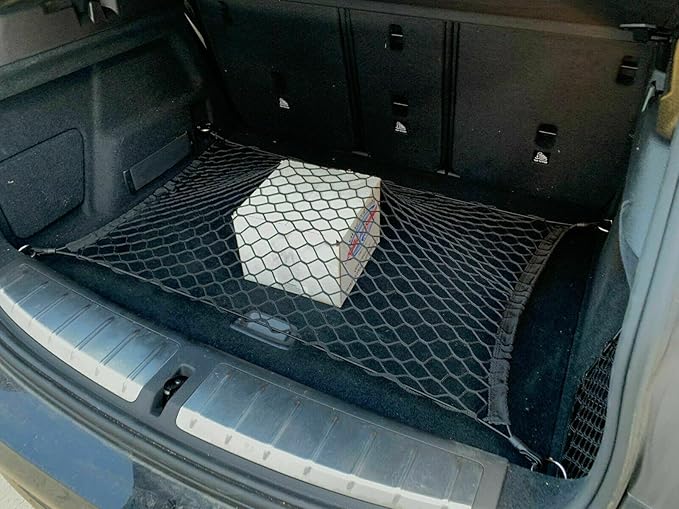 Rear Trunk Organizer Cargo Net for BMW X2 2018-2023 – Floor Style Cargo Net for SUV Truck - Premium Mesh Elastic Car Trunk Organizer Vehicle Carrier Storage – Compatible with BMW X2
