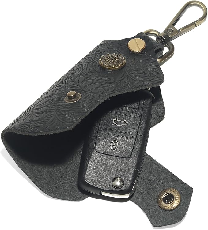 Handmade Leather Key Chain Holder, Leather key case for key storage Car Key Holder Home Door Key Bag