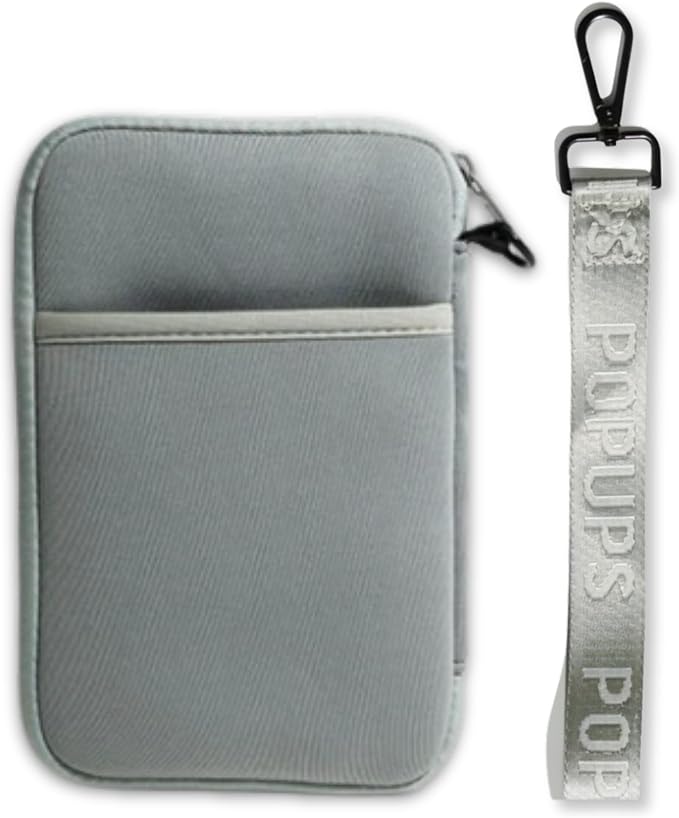 POPUPS Passport Travel Wallet for Women - Large Multiple Document Organizer and Holder with Wristlet (Stone Grey)