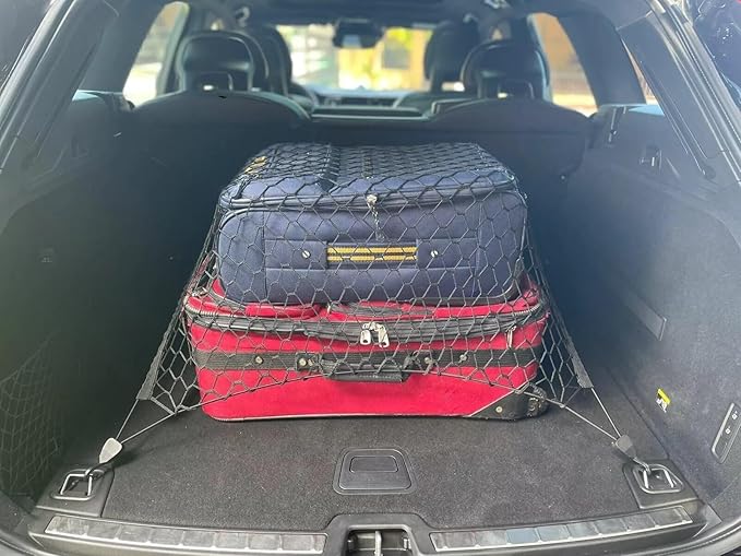 Trunk Organizer Cargo Net for Volvo XC60 2010-2026 – Floor Style Cargo Net for SUV – Premium Mesh Elastic Car Trunk Organizer Vehicle Carrier Storage – Compatible with XC60