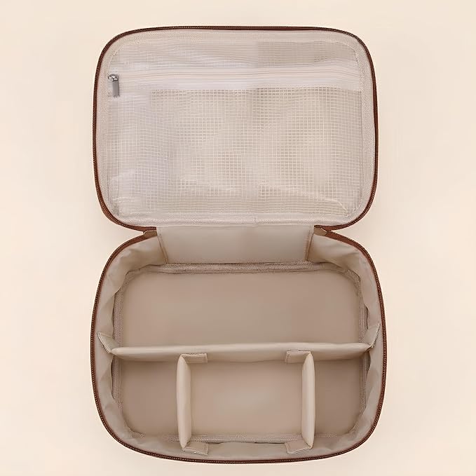 Luxury Makeup Bag for Women Travel Organizer Cosmetic Pouch Waterproof Toiletry Bag Large Capacity Elegant Design