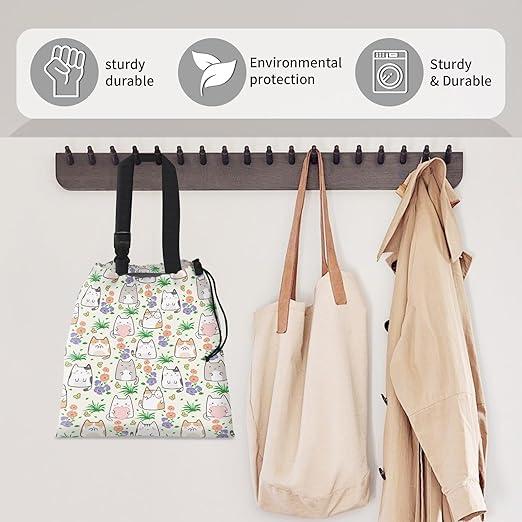 Car Trash Bag Large Hanging Can for Back of Seat, Cute Waterproof Car Garbage Bag for Vehicle, Travelling, Outdoor Cute Cats