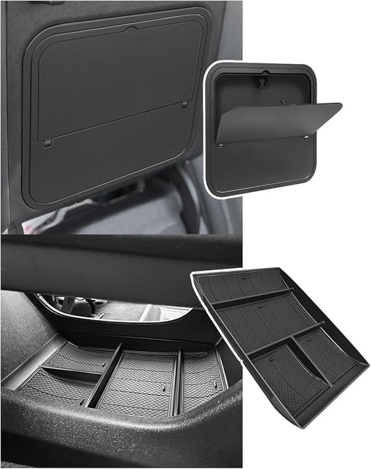 Muslogy Center Console Organizers Compatible with 2024 2025 2026 GMC Acadia & Chevy Traverse Accessories Interior Storage Insert Tray Secret Compartment(Lower Center Console Organizer+Hidden Box)
