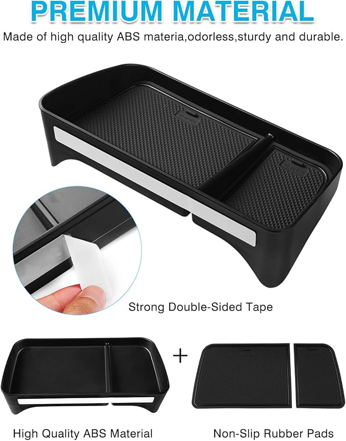 Karltys Dashboard Center Console Organizer, Behind Screen Storage Box for Phones Keys Sunglass Card, RAV4 Dash Organizer Non-Slip Liners for Toyota RAV4 2019-2025 Accessories (NO for RAV4 Limited)