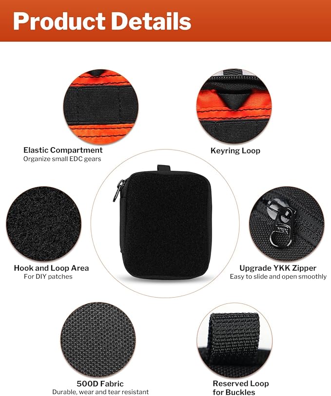 VIPERADE VE34 Mini EDC Organizer - Small Everyday Carry Pouch