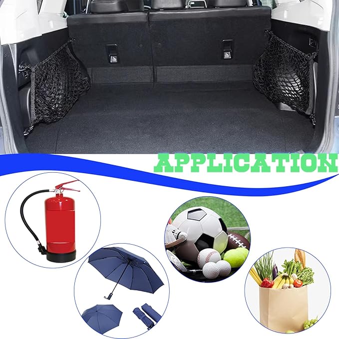 Compatible with Subaru Forester Accessories Automotive Elastic Trunk Mesh Cargo Net Premium Trunk Organizer Storage Luggage Left and Right Side Net SUV Car Organizer 2PCS