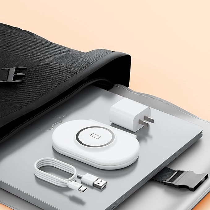 2026 Traveling Portable Wireless Mag-Safe Fast Charging Station,Magnetic 3 in 1 Charger for iPhone 17 16 15 14 13 12 Pro Max Plus,Apple Watch Series & Air pods 4 3 2 Pro-Gifts for Family