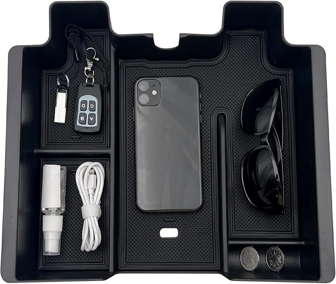 Compatible with Chevy Silverado 1500 Accessories/GMC Sierra 1500 2019-2022 Center Console Organizer Tray Fits for 2020-2023 Silverado/Sierra 2500 HD/3500 HD -Full Console Only