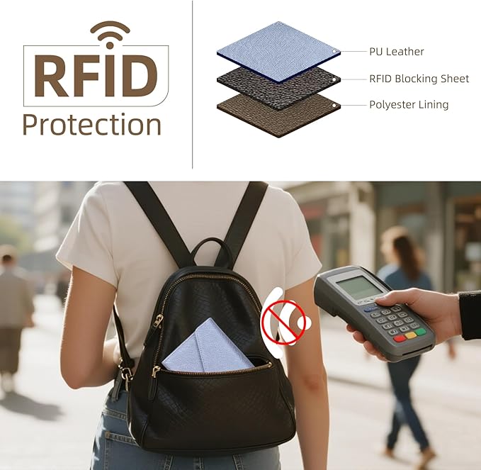 ZOPPEN Mulit-purpose Rfid Blocking Passport Holder Travel Wallet (Ver.4) Passport and Vaccine Card Holder ComboTri-fold Document Organizer Travel Essentials