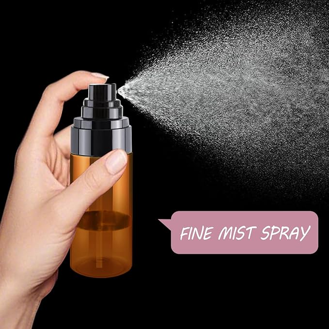 3PCS 50ml Small Spray Bottle Set for Perfume & Face Mist – Refillable Tiny Spray Bottles Kit with Mini Spray Bottle Atomizer for Travel