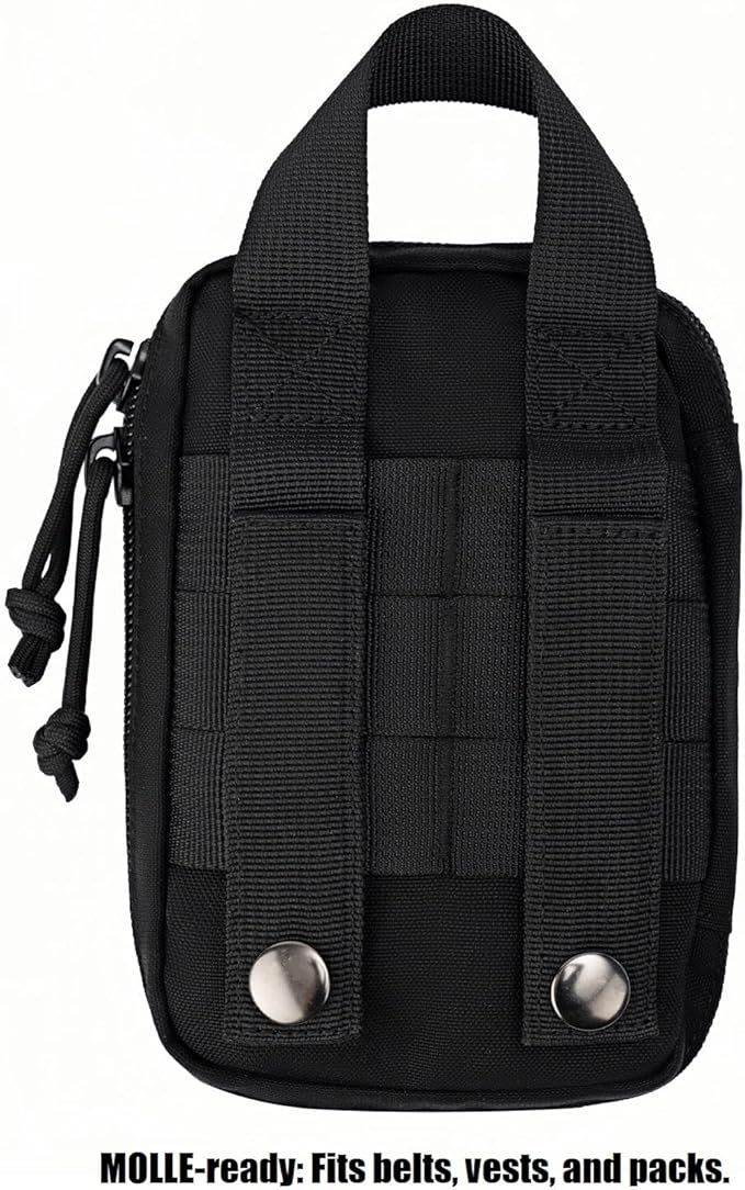 Mini Pocket Organizer for Men EDC Gear Storage Pouch Belt/MOLLE-Compatible 6" x 4" x 1.5" Micro Nylon Bag for Multitools Flashlight Knife Pen Field Notebook Tactical Survival Outdoor Gadget