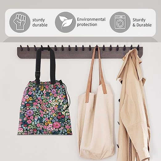 Car Trash Bag Large Hanging Can for Back of Seat, Cute Waterproof Car Garbage Bag for Vehicle, Travelling, Outdoor Cute Colorful Flower