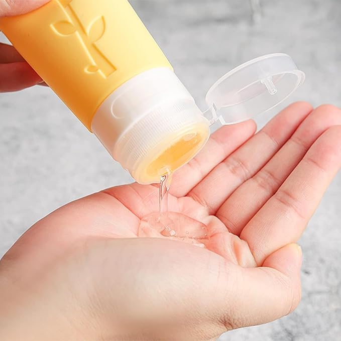DEPOZA Travel Bottles Kit (16 Pack) - TSA Approved, Leak Proof Silicone Squeezable Containers for Toiletries. Complete Set with Jars, Sprayers & Bag (White)