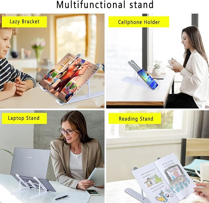 T Legend Laptop Stand for Desk,Very Portable and use Anywhere,Compatible with 9-15 inch Laptops(Plastic-White)