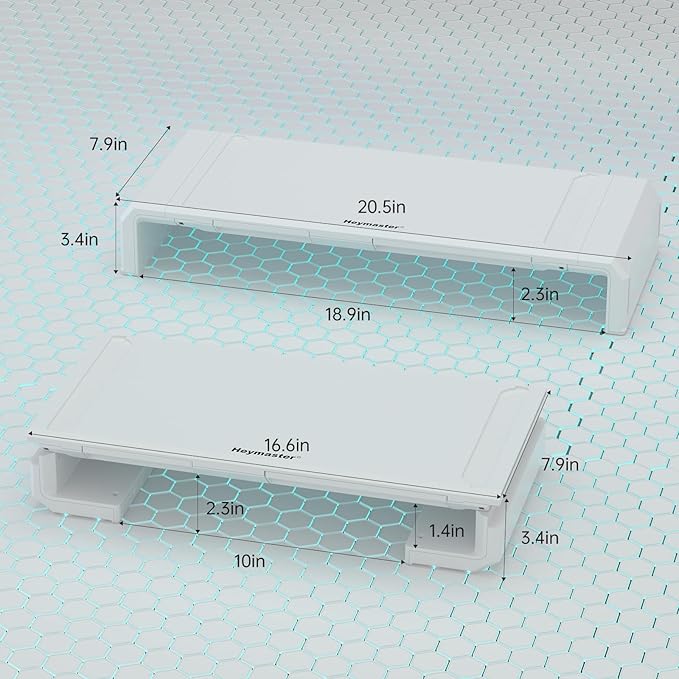 Heymaster Monitor Stand Riser, Foldable Computer Monitor Riser, Adjustable Length Computer Stand, Desk Shelf Riser with Storage Drawer &Tablet Phone Stand for Desktop, Laptop