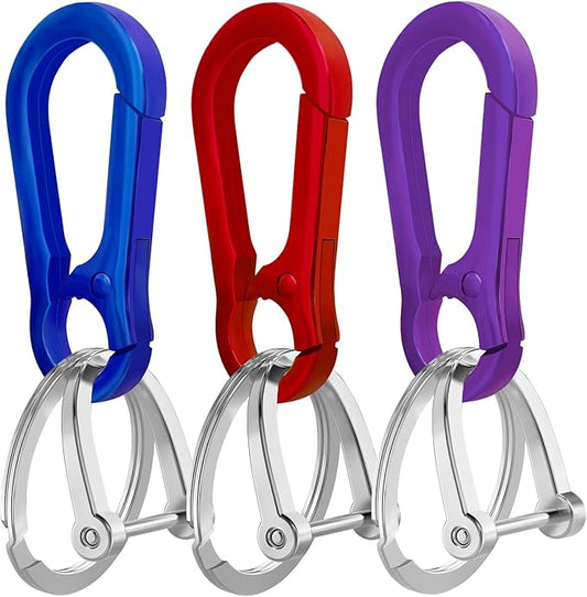 Zinc Alloy Key Chain 3 Packs Keychain Keyring Organizer Key Ring Holder Clip for Men and Women