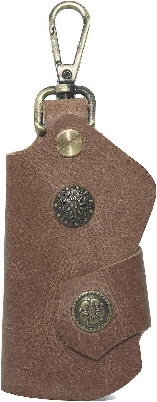 Handmade Leather Key Chain Holder, Leather key case for key storage Car Key Holder Home Door Key Bag