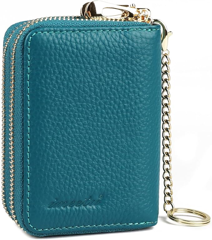 imeetu Rfid Credit Card Holder,Genuine Leather Businese Card Case,Rfid Blocking Wallet for Women & Men