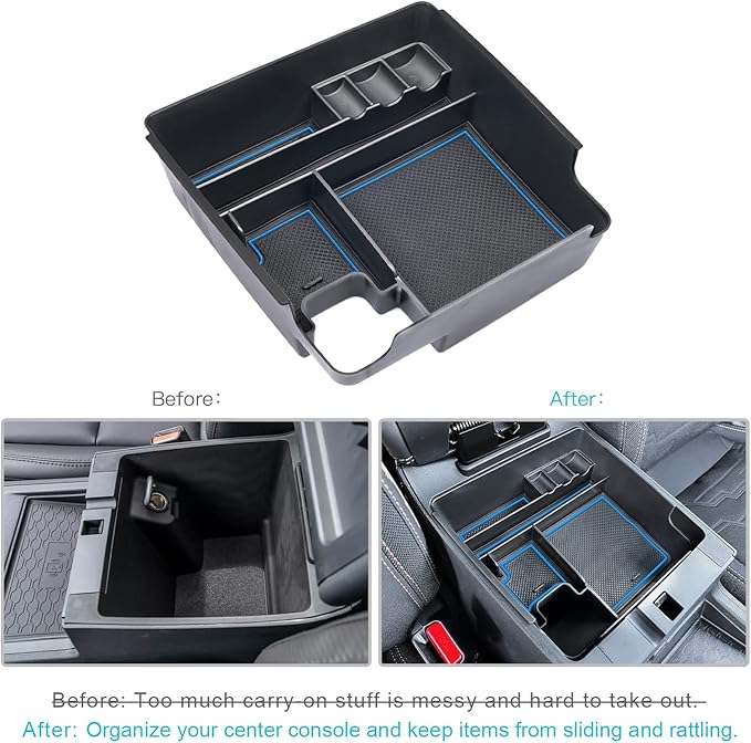 CDEFG for 2022 2023 2024 2025 2026 Nissan Frontier Center Console Organizer Tray for 2022-2026 Nissan Frontier Armrest Storage Box 2022-2026 Frontier Truck Accessories